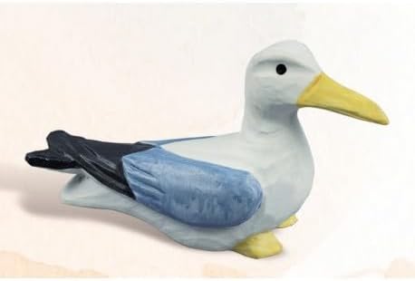 DRH - Pelican and Seagull Statue on Wood Pilings – Coastal Garden Decor, Nautical Bird Sculpture for Porch, Pool, Patio or Beach House - Marine Bird Sculpture Nautical Decor