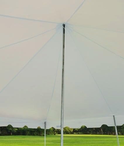 Party Tents Direct 20'x40' Weekender Canopy Pole Tent - Easy Up Canopy Tent with 160 Person Capacity - Outdoor Canopies for Parties, Weddings, & Events (Red/White Top)