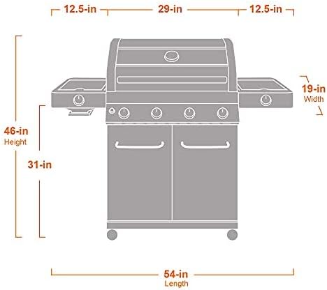 Monument Grills Larger 4-Burner Propane Gas Grills Stainless Steel Cabinet Style with Infrared Side Sear & Side Burners with Stainless Steel Cooking Grids(2 Items)