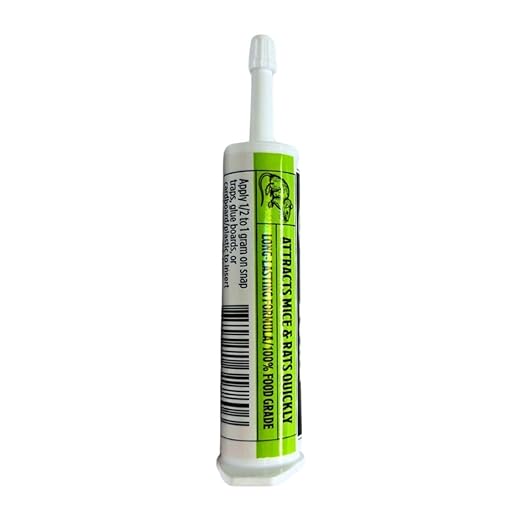 Grandpa Gus’s Food Grade Rodent Lure for Mouse & Rat Traps, Natural Bait Attractant, Non-Toxic & Safe, Compatible with Snap Traps & Glue Boards, Easy Syringe Application, 1.5 oz (Pack of 1)