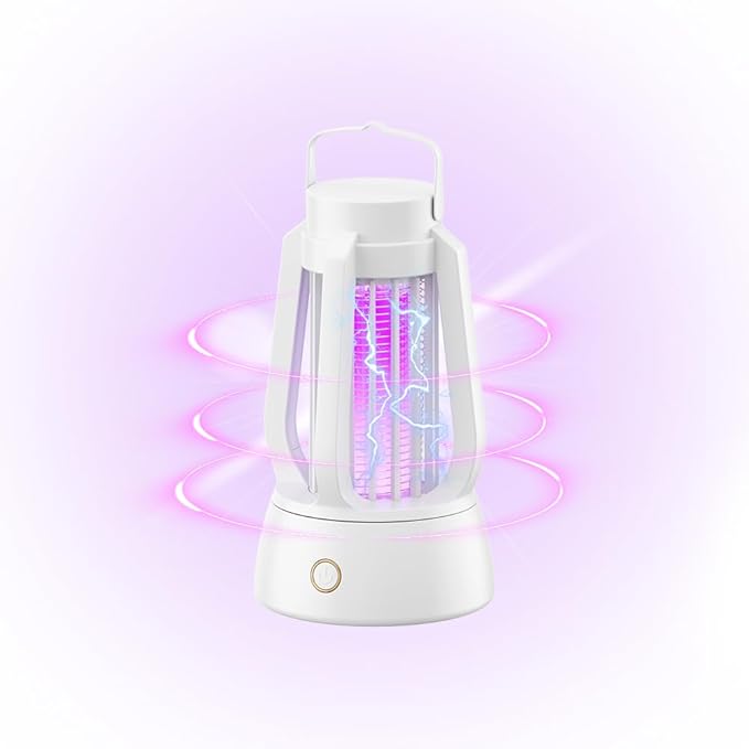 Bug Zapper Outdoor Indoor, Electric Fly Zapper with 4ft Power Cord, Three Modes Mosquito Killer,Waterproof Portable Mosquito Zapper for Home,Patio,Camping