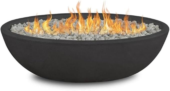 Riverside Oval Propane Fire Bowl in Shale by Real Flame