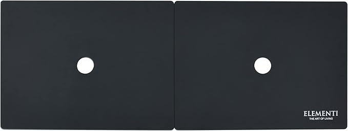 Elementi+ | Positano Gas Fire Pit Cast Concrete 60" Rectangular Fire Table, Outdoor Fire Pit Electronic Ignition | Canvas Cover, Fire Glass and Burner Lid Included | Dark Gray | Propane Gas