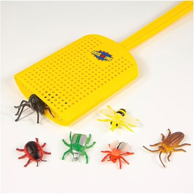 Heavy Duty Fly Swatter and Spider Catcher and Release (1, Yellow). Insect Fly Catchers for Inside Home. House Fly Swatter or Humane Bug Catcher with Built in Insect Scoop.