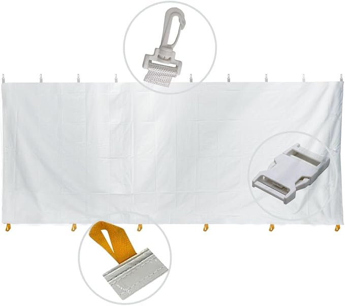 TentandTable 20 Foot x 40 Foot Party Tent Sidewall Kit, Complete 4 PVC Vinyl Wall Set - 2 Solid & 2 Window 7' Side Walls, Fits Commercial Standard Event Outdoor Canopy Tents, Tent Not Included