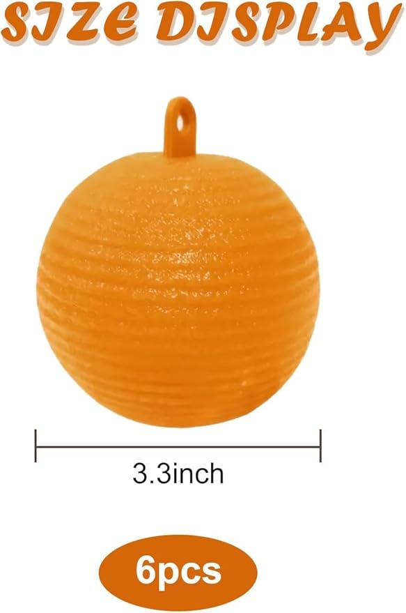 Hanging Fly Sticky Ball Fly Trap Outdoor, 6 PCS Fruit Fly Traps Ball, Hanging Sticky Bugs Gnat Ball for Indoor Garden Plants Trees Flies Gnat Wasp Bugs