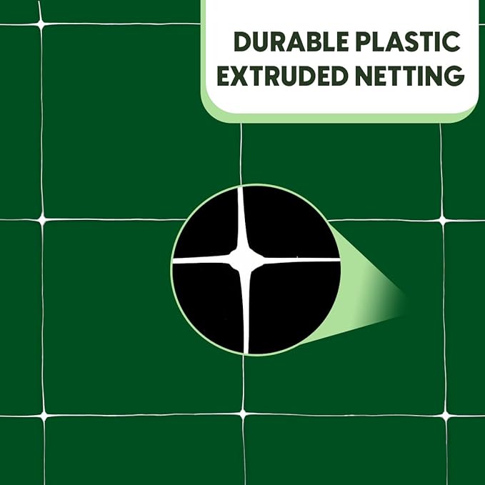 Trellis Netting, Aaamazing Netting, Scrog Net, Trellis Net, 4ft x 4920ft Roll, for Climbing Plants, Cut Flower Support, Garden, Grow Pea, Bean, Grape Vine, Mesh, Heavy Duty, 6x6 Inch Squares