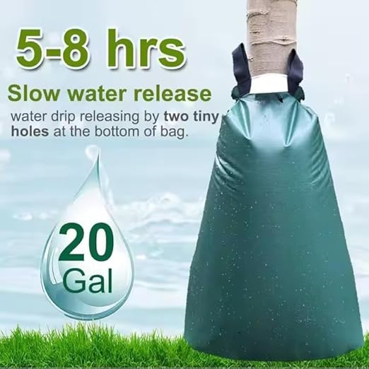 (18+1 Value Pack) 20 Gallon Tree Watering Bags, Heavy Duty and Slow Release Gator Bag for Trees, Premium PVC Plant Drip Irrigation Bags,5-8 Hours Releasing Time,Reusable
