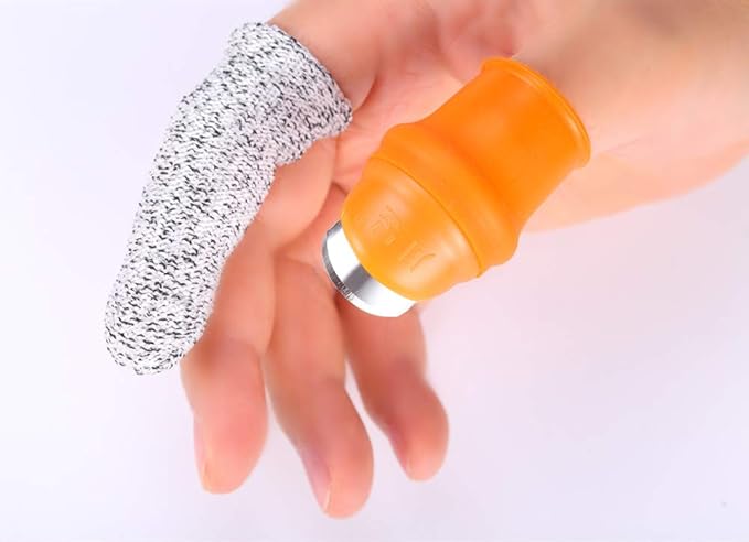 Upgrade Garden Silicone Thumb Knife, Harvesting Plant Tool, Gardening Gifts, Finger Picking for Trim Vegetable Gardening and Kitchen Help (S)
