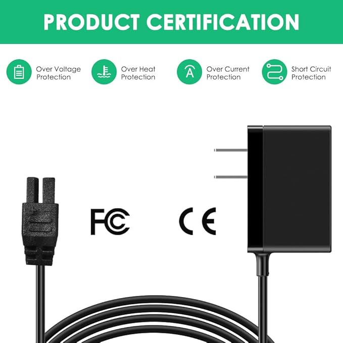Mrgru Replacement Charger for HJ604C-CHRG Compatible with Sun Joe Electric Lawn Grass Mower HJ604C HJ605CC Power Adapter Supply