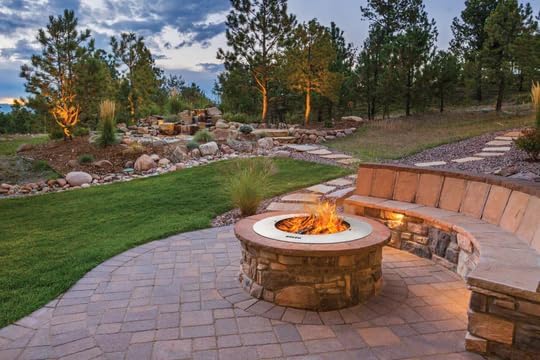 Breeo Zentro Stainless Steel Fire Pit Insert - Smokeless Firepit Ring Insert for Outdoor Fire Pit - for Outside Block, Stone, & Concrete Backyard Firepit Surrounds - Lid Included - Round 30"