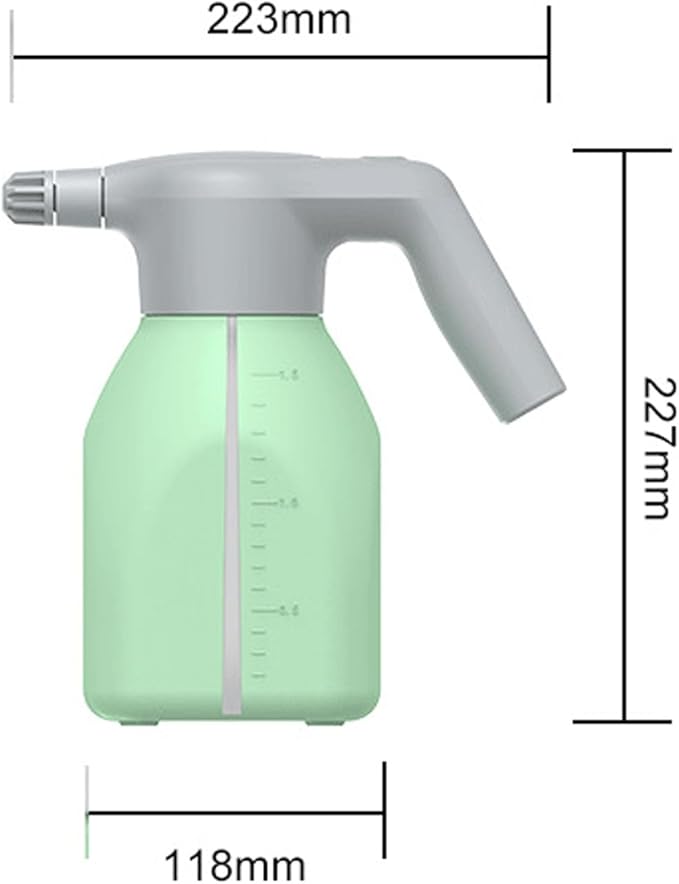 1.5L/2L Rechargeable Electric Spray Bottle | Automatic Indoor Plant Sprayer | Continuous 3-Hour Runtime | Perfect for Gardening & Home Use(Green,1.5L)