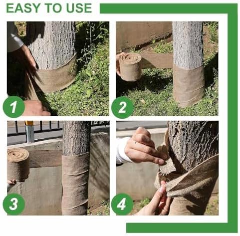 Agfabric Natural Burlap Fabric Roll,72 inch X 15 Feet Tree Wraps for Winter,Burlap Plant Covers for Trees and Shrubs Winter Protection,Garden Fabric