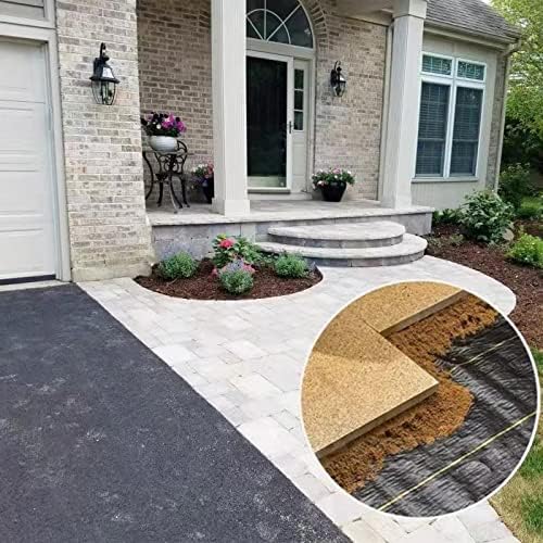 6.5FT x 300FT Weed Barrier Landscape Fabric Heavy Duty,Weed Blocker Fabric, Geotextile Fabric Under Gravel,Garden Tarp to Prevent Weeds, Landscaping Fabric, Driveway Fabric