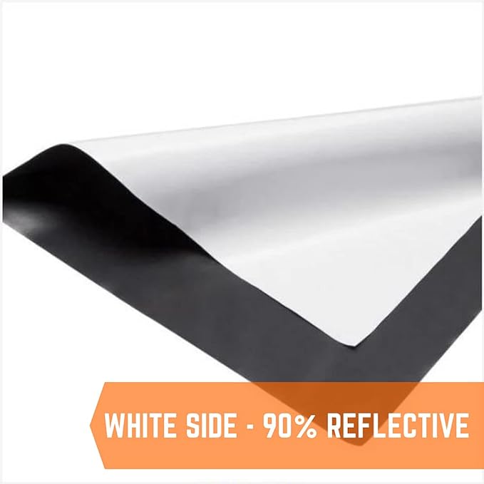 Farm Plastic Supply - Black & White Greenhouse Plastic Sheeting - 6 mil - (10' x 25') - 90% Reflective Green House Covering Film for Farming, Gardening, Agriculture