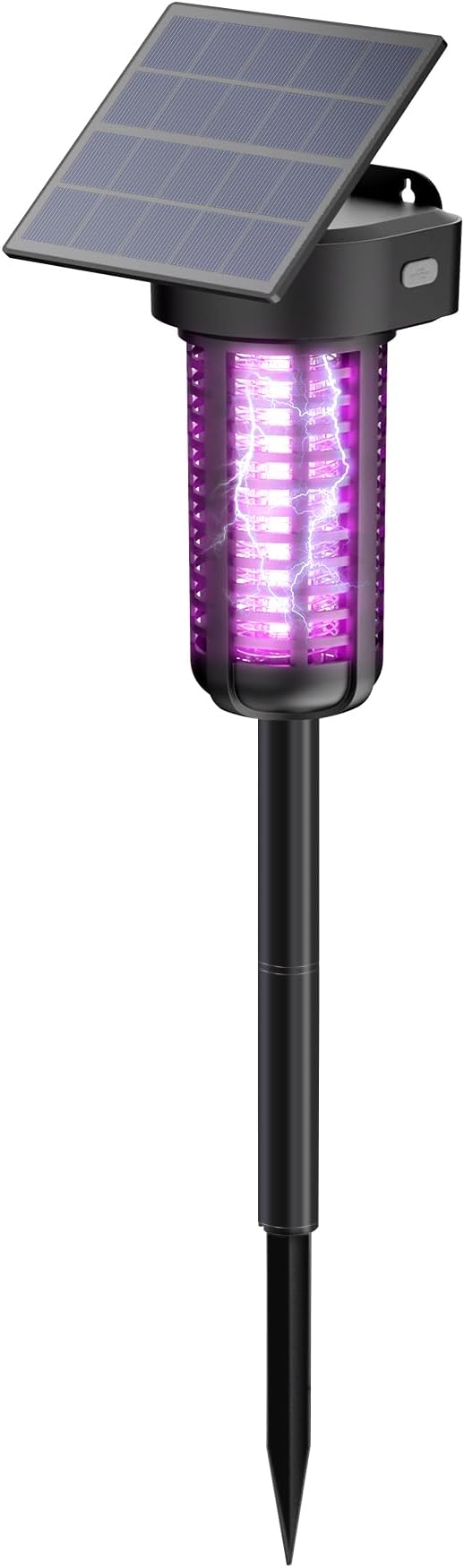 Solar Bug Zapper Outdoor, Garden Mosquito Zapper Waterproof & Cordless & Rechargeable & Auto On/Off and Manual Mode,Flying Insect Zapper Mosquito Killer Lamp Catcher for Patio Camping