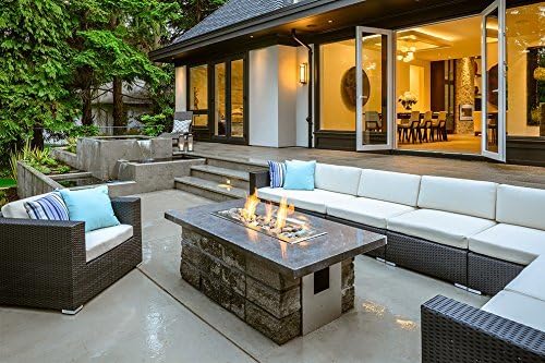 Stanbroil 36 by 6-Inch Drop-in Linear Fire Pit Burner, 304 Stainless Steel Natural & Propane Gas Firepit Insert for Fire Pit Table Indoor Outdoor, 65,000 BTU Max