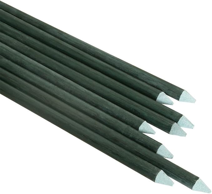 1/4'' X 72'', Garden Stakes, Plant Stakes, Never Rust/Rot, Better Than Wood Stakes and Bamboo Stakes, Dark Green(20)