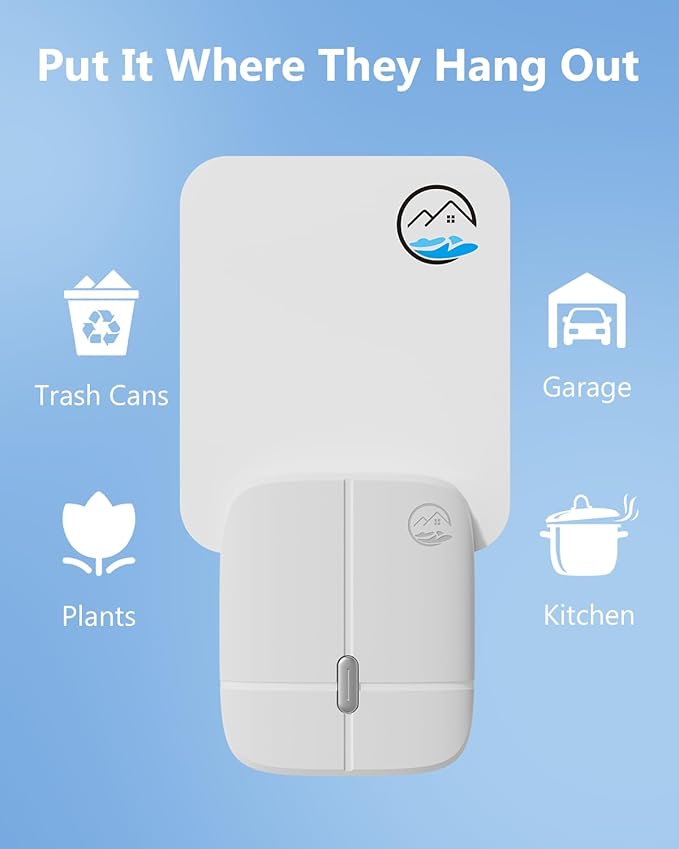 Flying Insect Trap, Plug-in Fruit Fly Trap, (1 Device +5 Glue Cards) Indoor Gnat Traps, 400 Sqft Protection Area, Suitable for Gnat, Moth, and Mosquito, and Can Used in Every Corner of Home
