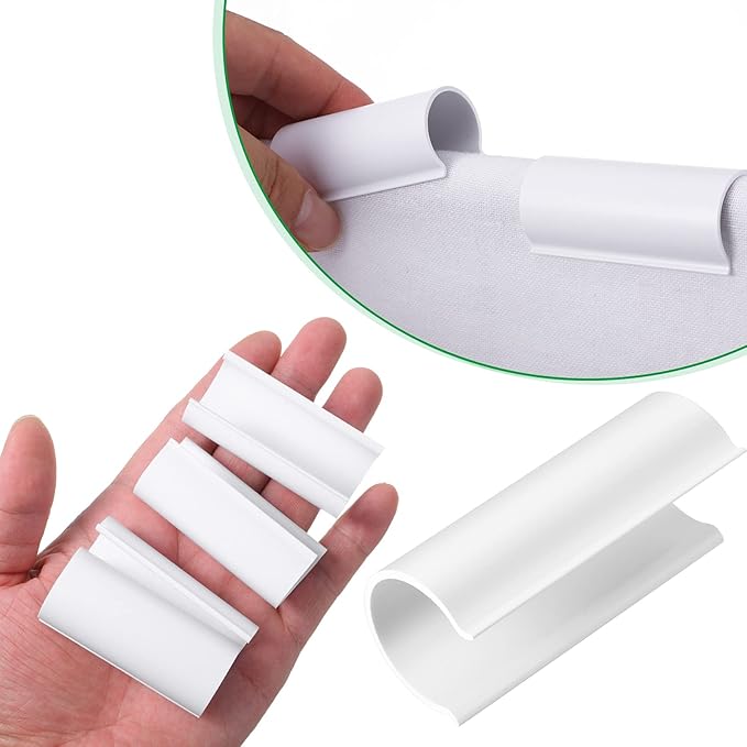 Jetec 16 Pcs PVC Pipe Clamps Greenhouses Strap Clips 2.4 Inches Long Summer PVC Water Pipe Clamps Strap Clips for Woodworking(for 3/4 Inch PVC Pipe,White)