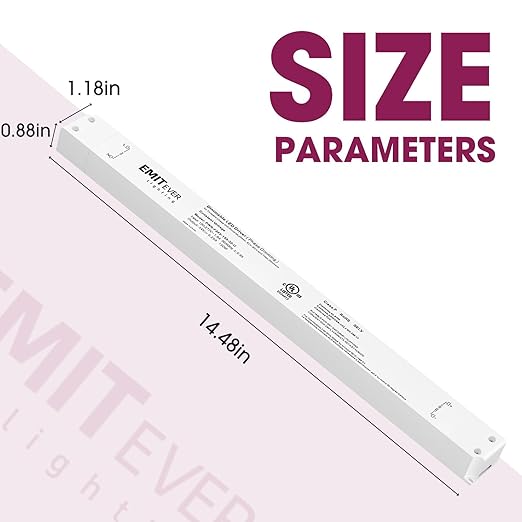 EMITEVER 150W Triac Dimmable LED Driver,Power Supply 100-277V AC to 24V DC, 0-100% Dimming Transformer for LED Lights,Compatible with Lutron and Leviton Dimmers,UL Listed