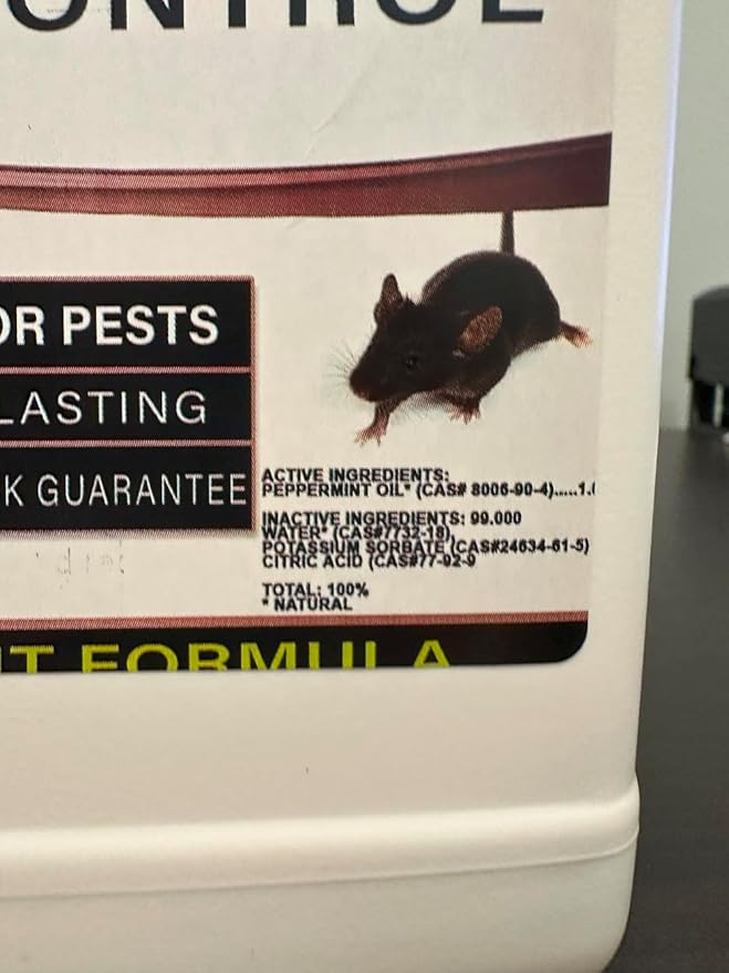 Peppermint Repellent for Indoor Pest Control - All Natural & Safe Spray for Outdoor Use. Natural Armor Indoor Pest Control. 128 Oz Gallon, Ready to Use with Heavy-Duty Trigger Sprayer
