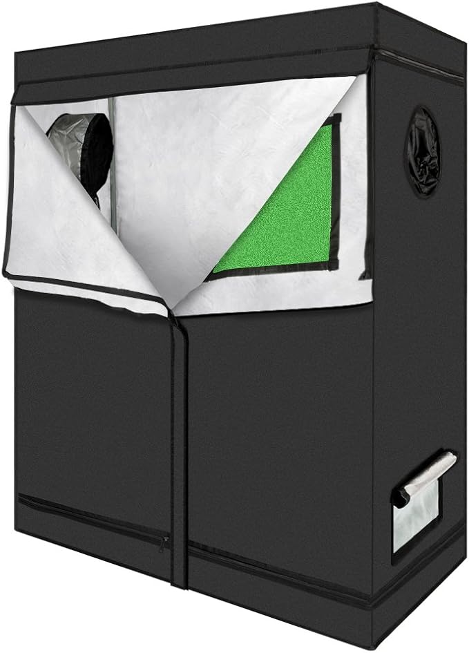 Plant Grow Tent,Home Use Hydroponic Plant Grow Tent with Observation Window and Floor Tray for Indoor Growing,Black (120x60x150cm)