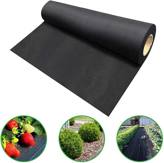 Agfabric Non-Woven Weed Barrier 4x50ft Landscape Fabric Ground Cover,Heavy-Duty Weed Block for Gardening Mat,Erosion Control,Weed Control