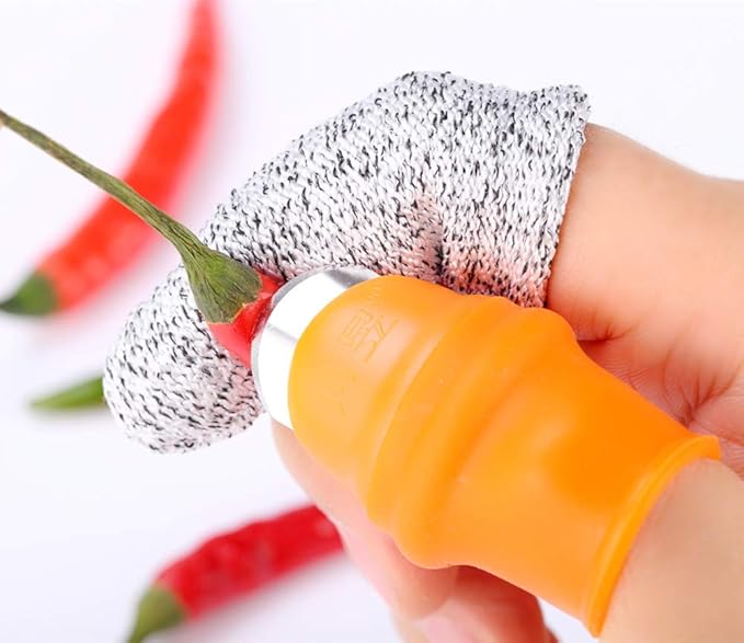 Upgrade Garden Silicone Thumb Knife, Harvesting Plant Tool, Gardening Gifts, Finger Picking for Trim Vegetable Gardening and Kitchen Help (S)