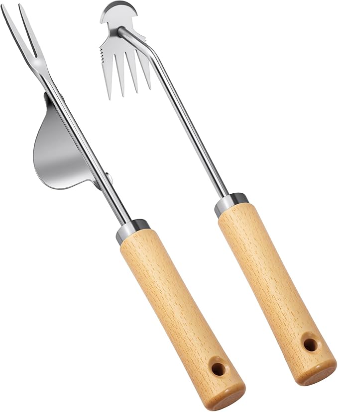 Hand Weeder Tool, Stainless Steel 2 Pcs Weeder Tool for Garden and Farm,Weeding Tool for Gardening,Garden Weeder, Weed Pulling Tool, Weed Puller Tool