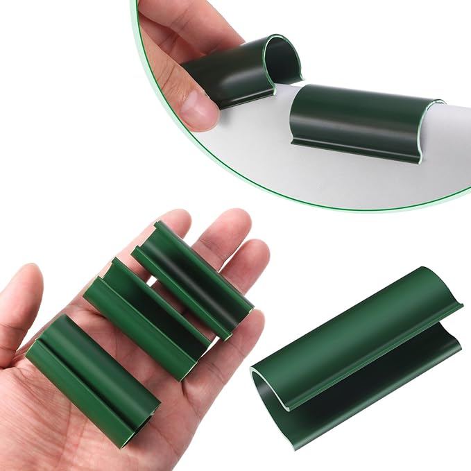 Jetec 16 Pcs PVC Pipe Clamps Greenhouses Strap Clips 2.4 Inches Long Summer PVC Water Pipe Clamps Strap Clips for Woodworking(for 1 Inch PVC Pipe,Green)