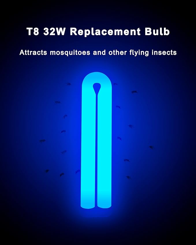 BF190 Replacement Bulb Compatible with Flowtron BK-40D Bug Zapper, 10 Inch FUL32T8/BL U Type Replacement Light Bulb for 32W Outdoor Electronic Insect Mosquito Killer, 2 Pack