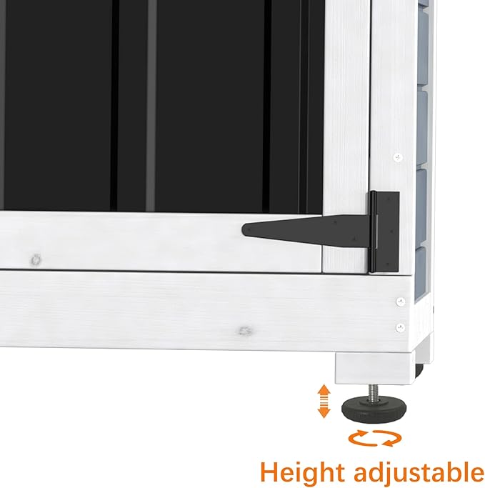 GDLF Outdoor Storage Cabinet Wood & Metal Garden Shed with Waterproof Roof and Sturdy Lockable Doors 66"