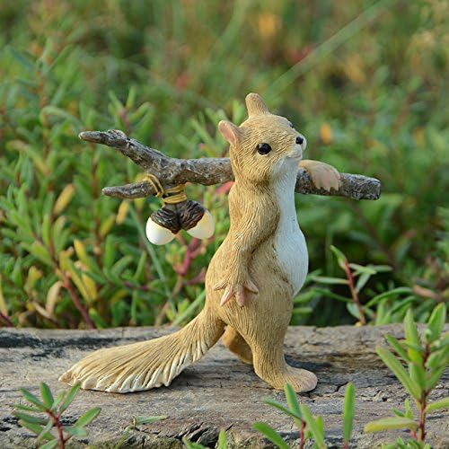 Garden Squirrel Figurine- Learning Grandfather Squirrel Statue