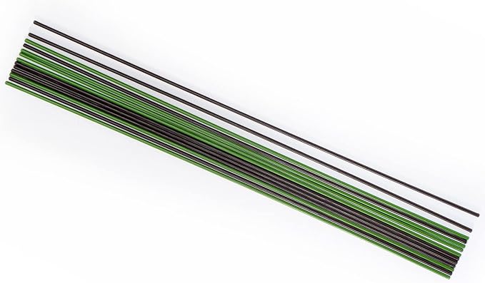 20-PCs 15-3/4" Plastic Coated Orchid Stakes for Plants Support, Bendable Orchid Support Stakes - Green