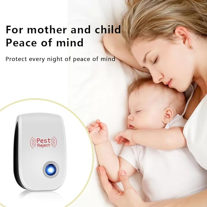 6 Pack Ultrasonic Pest Repeller Indoor Mouse Repellent Pest Repellent Ultrasonic Plug in for Spiders, Mices, Mosquitoes, Roaches, Mouse, Rodent, Bugs, Ants, Flies