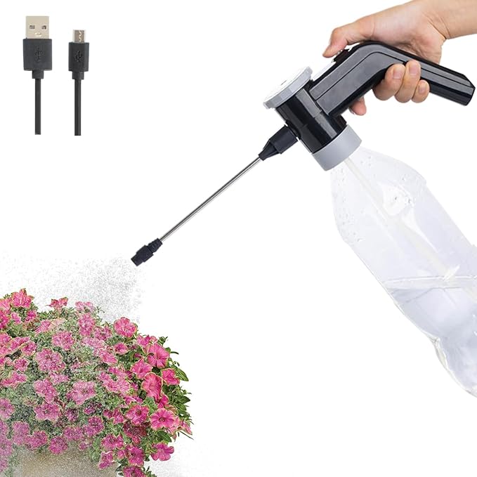 electric sprayer, watering can,garden sprayer you may never have seen, Cola bottle for direct use, USB fast charging with adjustable spout for gardening, Yard, Cleaning