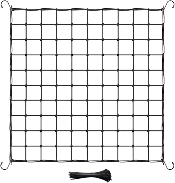 Trellis Netting, 5x5FT Elastic Trellis with 4 Hooks, Heavy-Duty Support for Indoor Plants, Gardening