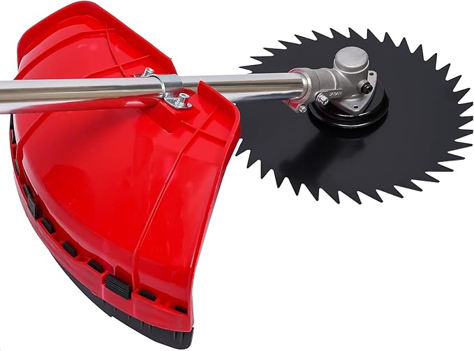 49CC 2-Stroke Gas Powered Hand Push Lawn Mower, Gasoline Lawn Mower Walk-Behind Push Grass Trimmer Brush Cutter Push Mower Weeding Machine w/Single-Cylinder Air-Cooled for Home Garden Yard 7000r/min