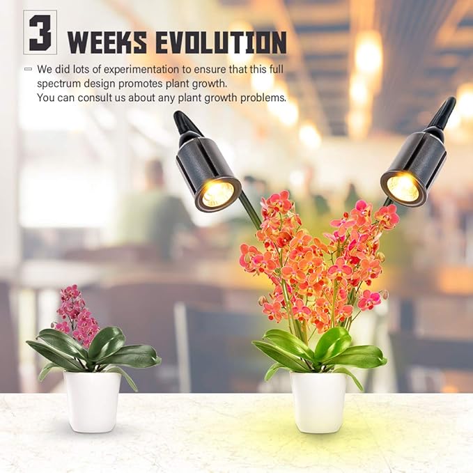 Relassy LED Grow Light for Indoor Plants 75W Sunlike Full Spectrum Indoor Grow Light Plants - 3/6/12H Auto On/Off Timer Grow Lamp - 4 Dimmable Indoor Plants Light - 22.5 Inch Longer Gooseneck