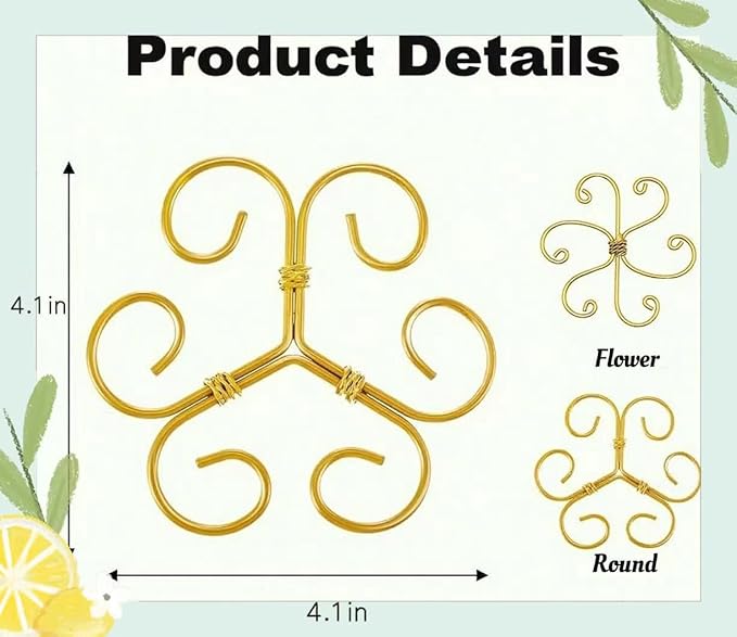 Plant Stem Supports Holder 3pcs Iron Grapple Holder Climbing Plant Stakes for Indoor Plants Upgraded Rock Climbing Home Potting Support Stake Plants Stem Holder for Leaf Stabilization (Flower Goldern)