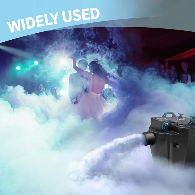 Dry Ice Fog Machine, 6000W Low Lying Fog Machine Professional Stage Fogger with Tube Nozzle for Indoor Outdoor Stage Wedding Party Club DJ Stage Effect Dry Ice Machine