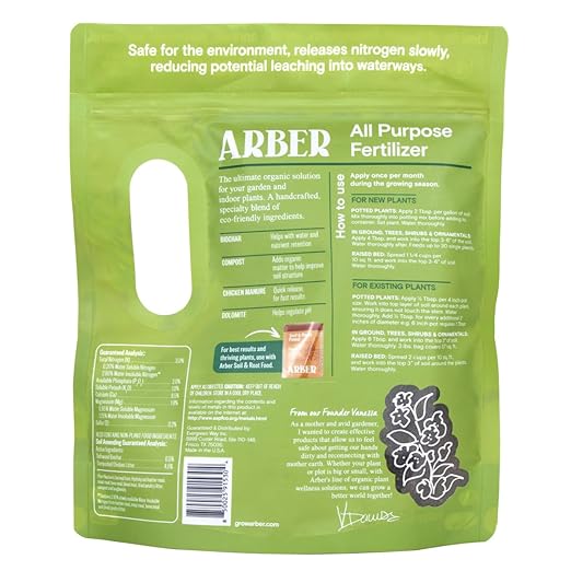Premium All-Purpose Granular Fertilizer - 4 Pack – Organic Nutrients for Plants, Vegetables, Flowers and Lawn – Boosts Growth & Soil Health – 4 lb