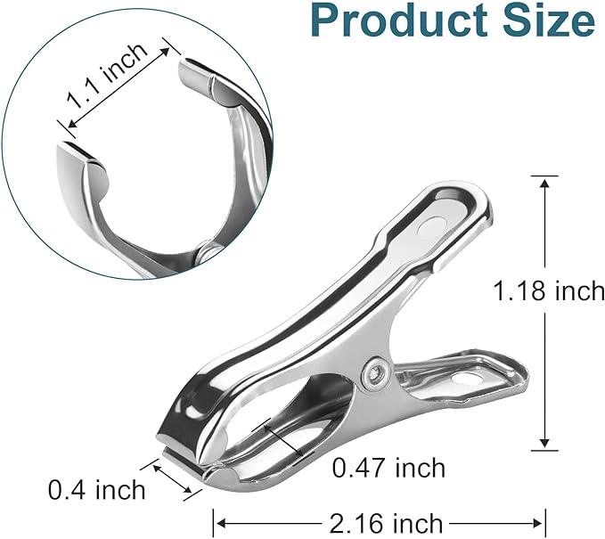 40 PCS Garden Clips, Heavy Duty Stainless Steel Greenhouse Clamps, Greenhouse Clips for Netting, Have a Strong Grip to Hold Down The Shade Cloth or Plant Cover on Garden Hoops or Greenhouse Hoops