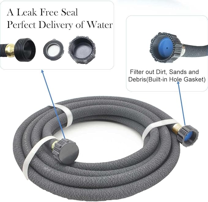 Taisia 3/8 inch Soaker Hose 75ft Water Drip Hose Round Garden Hoses Saves 70% Water Perfect Delivery Great for Garden Flower Bed (3-8-75FT)
