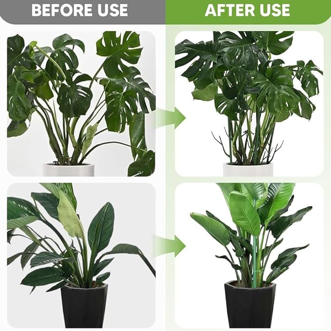 5 Pack Plant Support Stakes, Plants Sticks Supports, Stackable Monstera Plant Support Stakes Tall Holder for Indoor Outdoor, Adjustable Pothos Potted Plants Climber Supports Structures(5PCSB)