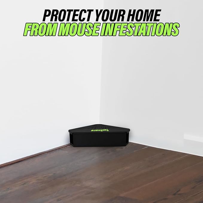 Mouse Bait Station for Outdoor & Indoor with Keys - Mice Traps for House Indoor Kill - Mouse Poisoning Bait Box for Home, Pest Control - Reusable, Safe for Kids & Pets (12 Pack, Black)
