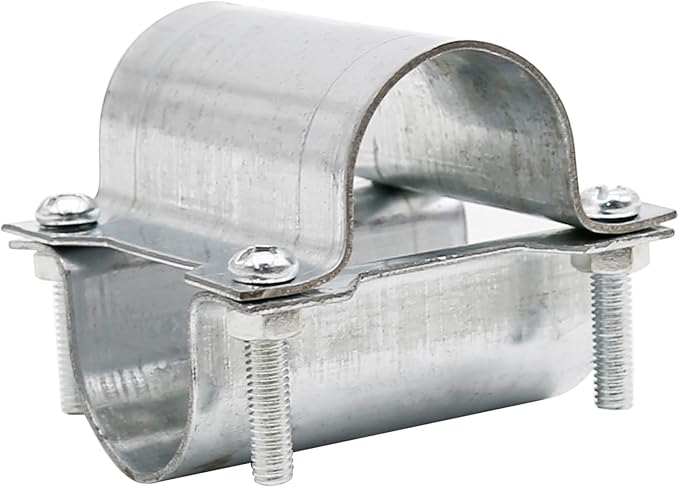 5 Sets 1¼" Greenhouse Cross Grid Pipe Connector Clamps, 32mm Purlin Bracket, Galvanized Steel Chain Link Fence Clamps, Steel Hothouse Pipe Fitting Clip with Bolts and Nuts (32mm)