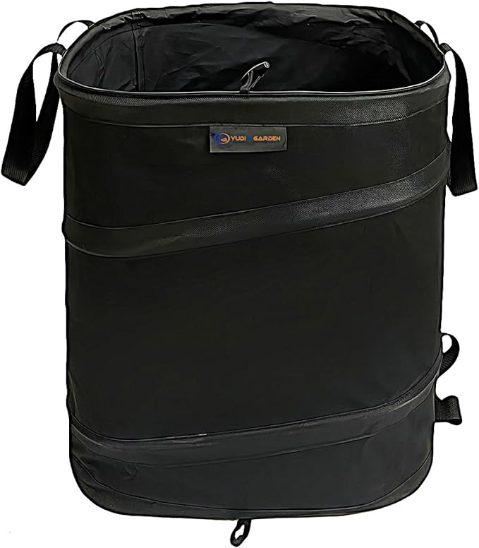 YUDI & GARDEN 19 Gallon Square Collapsible Yard Waste Bin|Collapsible Trash Can|Camping Trash Can, for Collecting Weeds or Party and Yard Waste