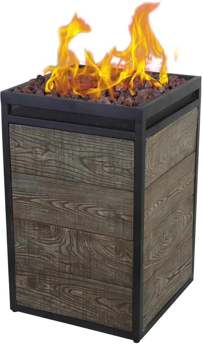 Afterglow TerraFab 28" Round 30,000 BTU Propane Fire Bowl Fire Pit for Outdoor Patio Garden Backyard Decking Decor CSA Certificated